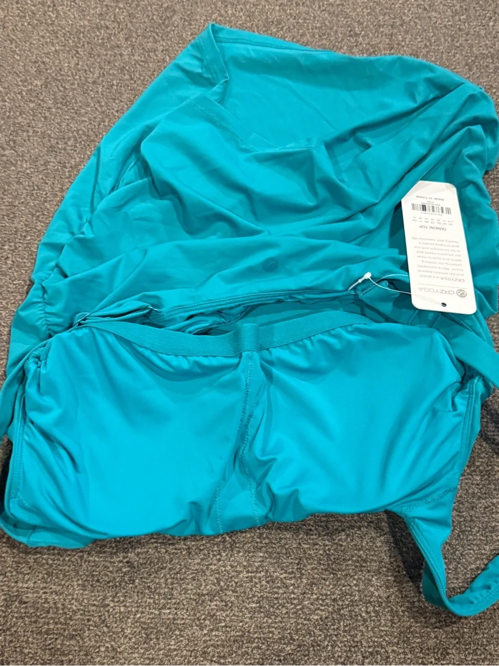 NWT - CRZ YOGA Tankini Top size Large